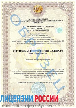 Образец сертификата соответствия аудитора №ST.RU.EXP.00006174-1 Чистополь Сертификат ISO 22000